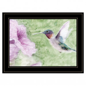 Humming Bird 2 Black Framed Print Wall Art