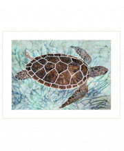 Sea Turtles Collage 1 [1] White Framed Print Wall Art