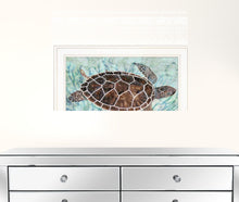 Sea Turtles Collage 1 White Framed Print Wall Art