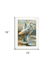 Marsh Herons I 1 White Framed Print Wall Art