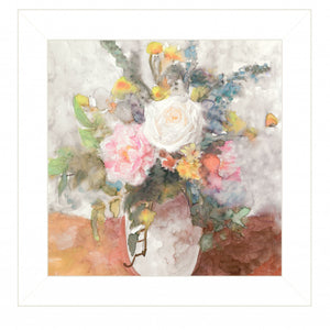Table Bouquet 2 [1] White Framed Print Wall Art