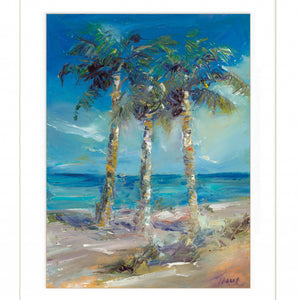 Threes Company 2 White Framed Print Wall Art