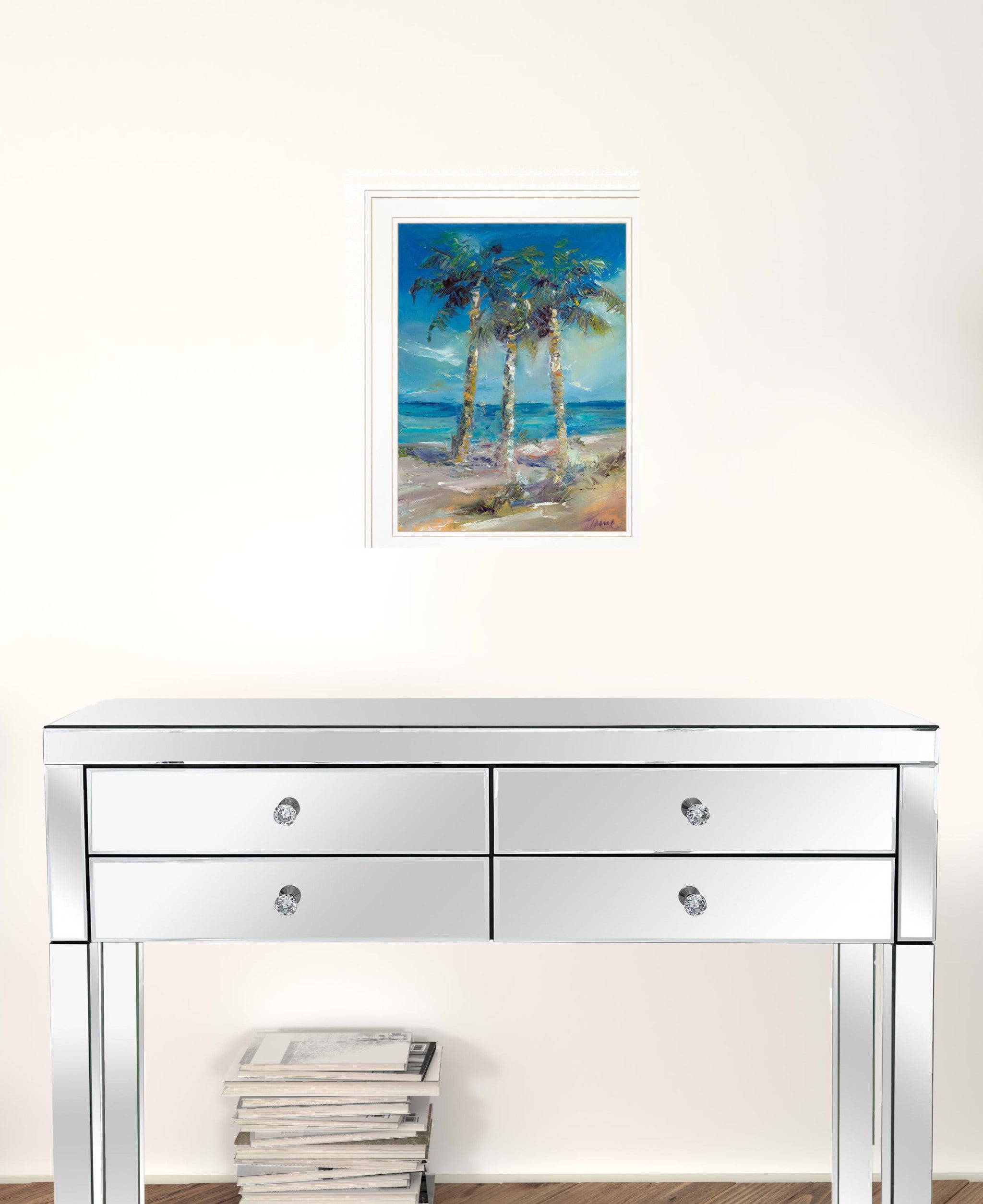 Threes Company 3 White Framed Print Wall Art