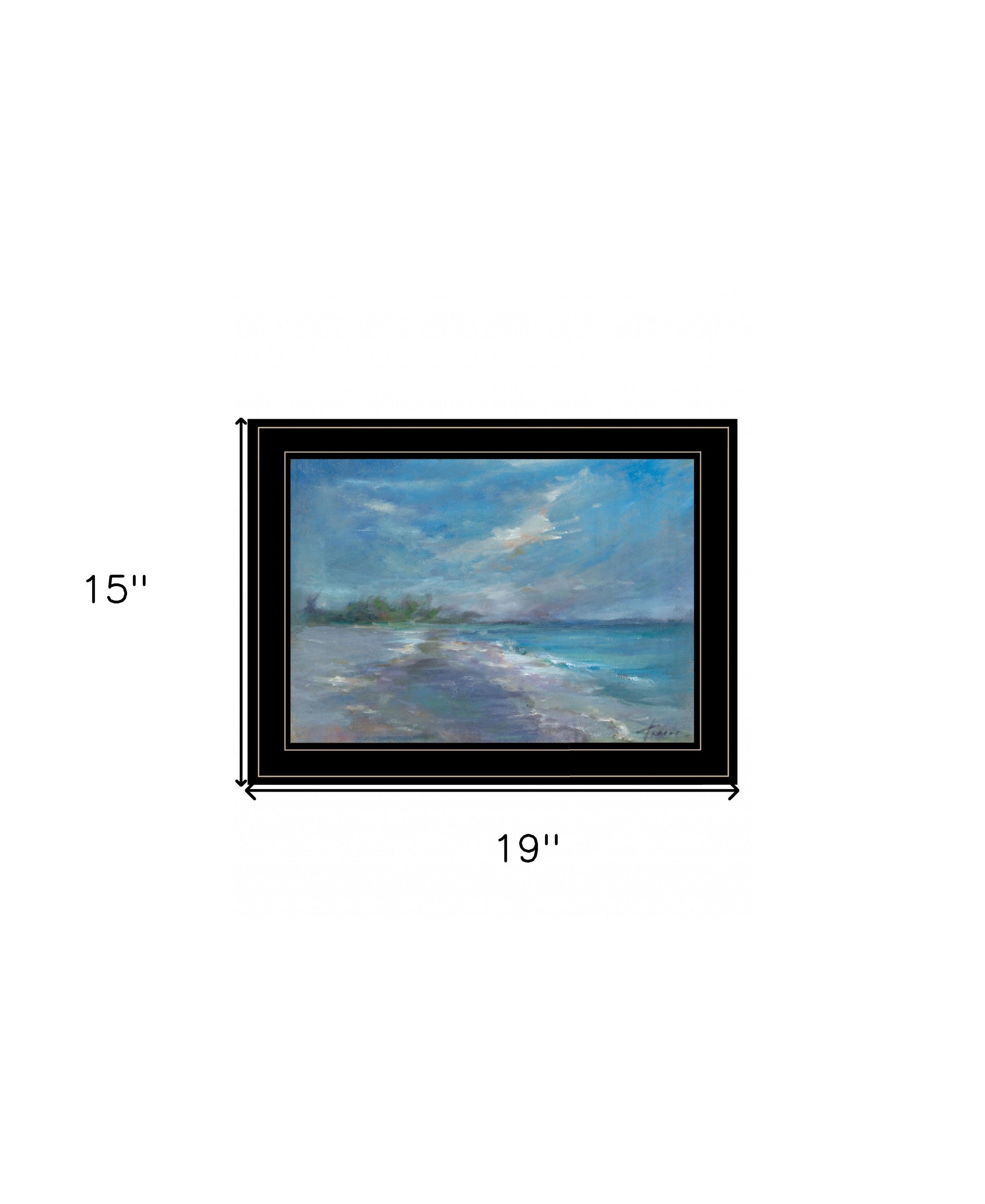 Serenity 4 Black Framed Print Wall Art