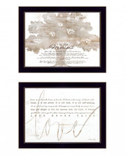 Set Of Two Love Or In The Moment 2 Black Framed Print Wall Art