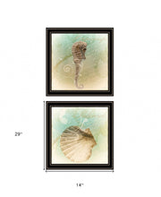 Set Of Two The Sea III And Sea IV 1 Black Framed Print Wall Art