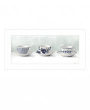 Cups & Saucers 1 White Framed Print Wall Art