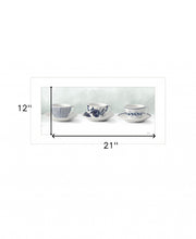 Cups & Saucers 1 White Framed Print Wall Art