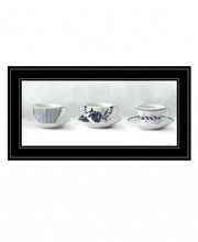 Cups & Saucers 3 Black Framed Print Wall Art