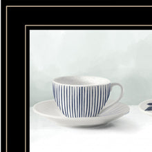 Cups & Saucers 3 Black Framed Print Wall Art