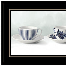 Cups & Saucers 3 Black Framed Print Wall Art