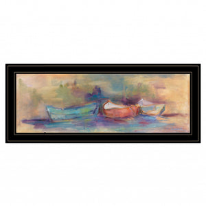 Rowboat Row 2 Black Framed Print Wall Art