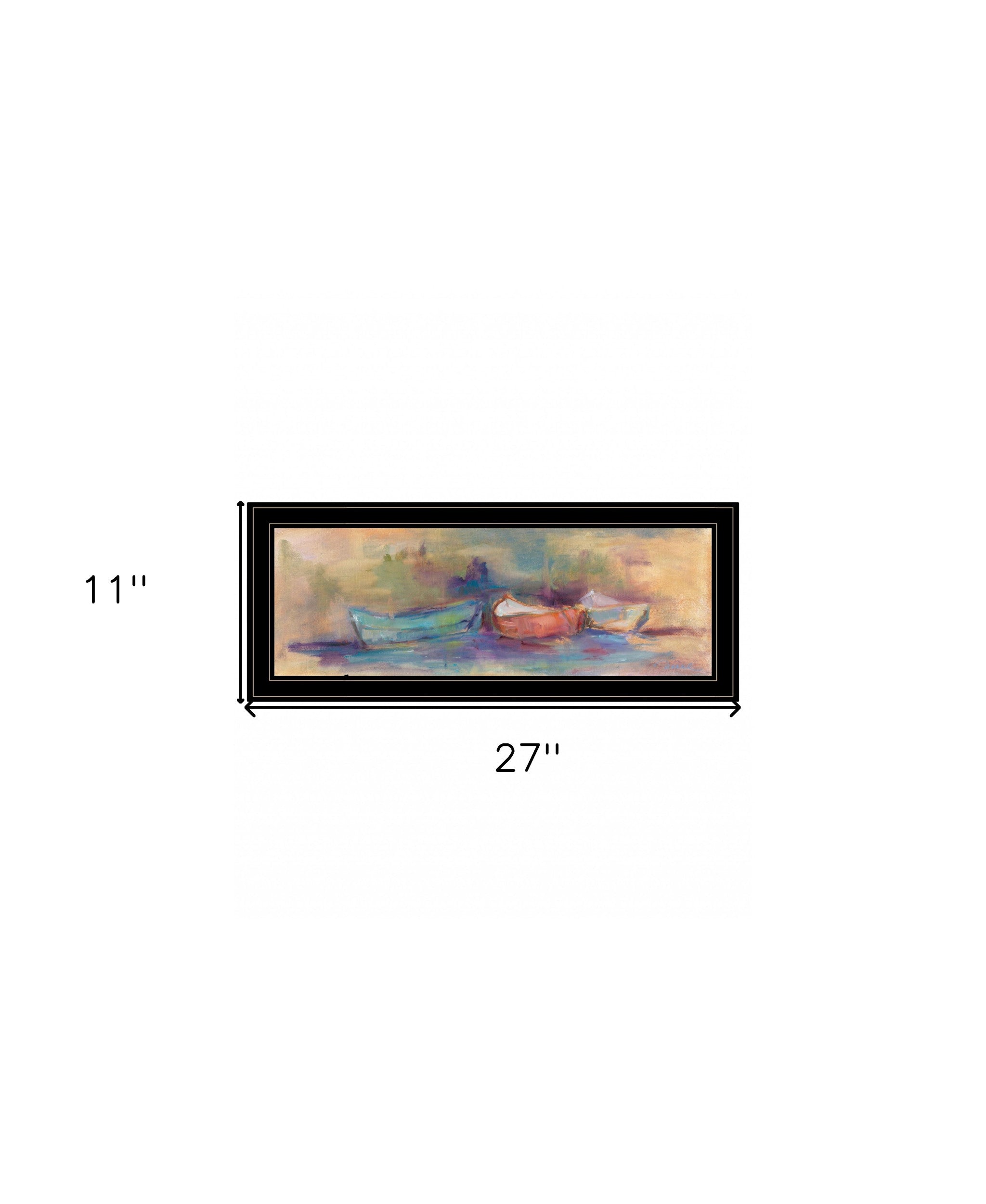 Rowboat Row 2 Black Framed Print Wall Art