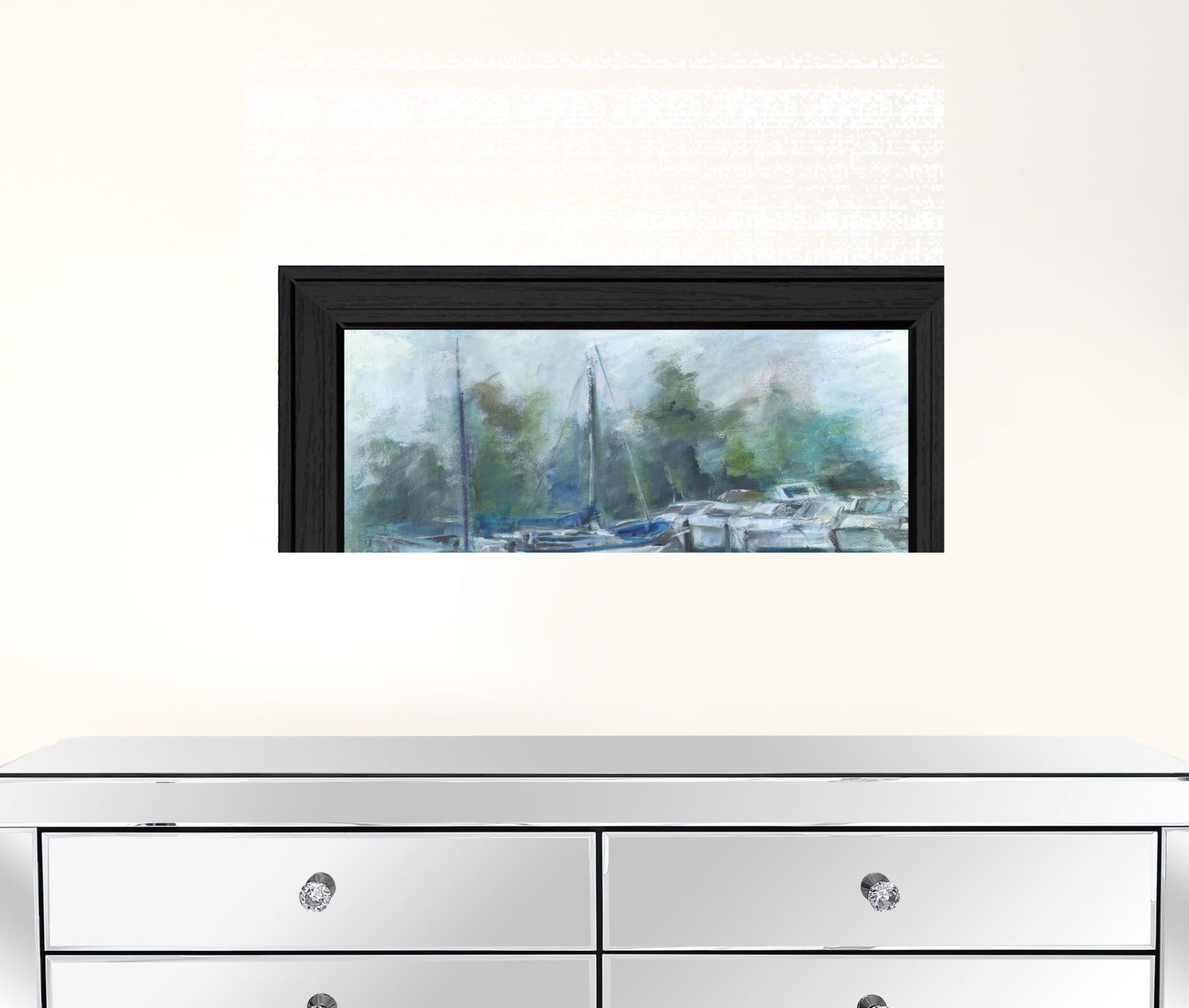 Lagoon 2 Black Framed Print Wall Art