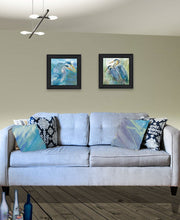 Set Of Two Herons 2 Black Framed Print Wall Art