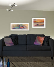 Set Of Two Rowing In The Western Skys 1 White Framed Print Wall Art