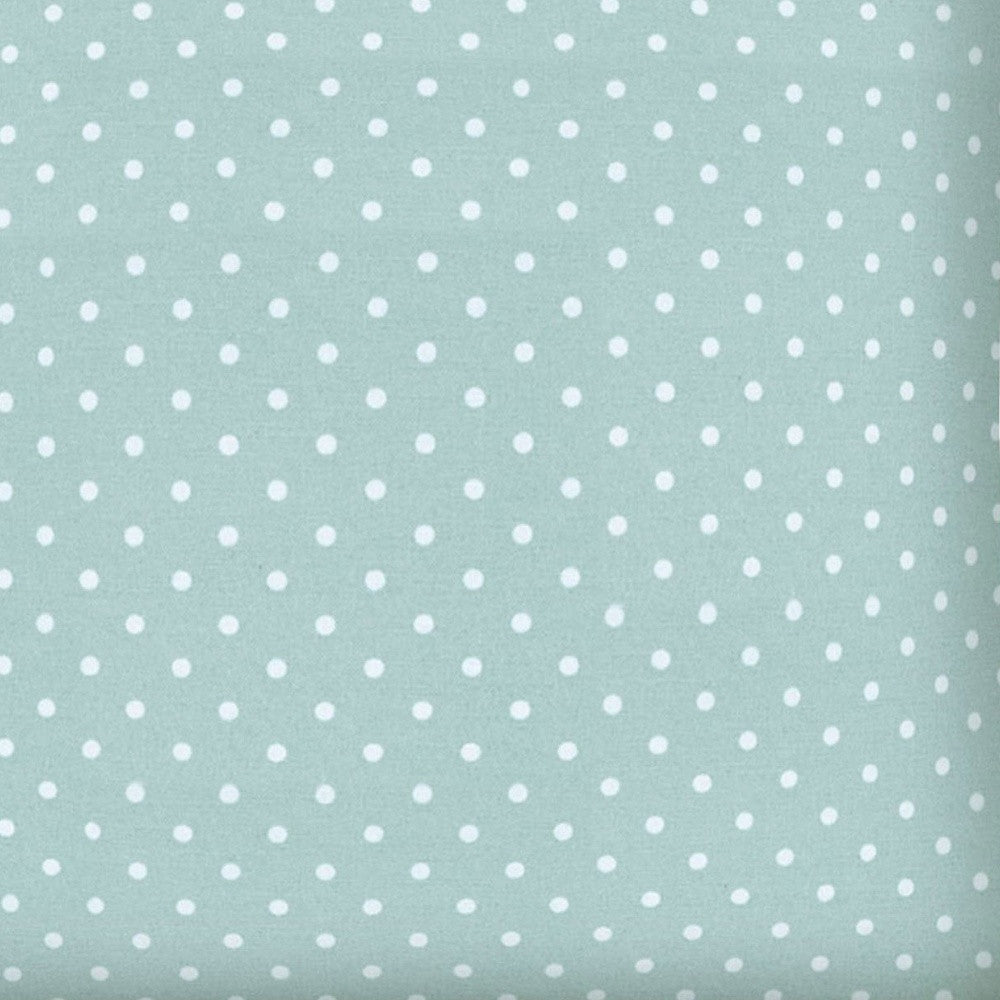 17" X 17" Seafoam And White Zippered Polka Dots Throw Indoor Outdoor Pillow
