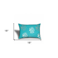 Set of 3 Aqua Reefs Indoor Outdoor Sewn Closed Pillows