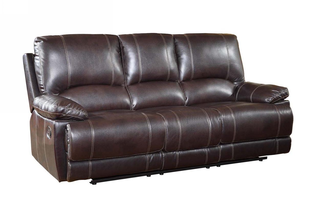 Stylish Brown Leather Sofa 41"