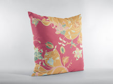 Cojín de gamuza con cremallera Orange Red Garden de 16