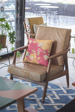 Cojín de gamuza con cremallera Orange Red Garden de 16