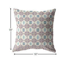 Cojín de gamuza con cremallera Pink Lattice de 18