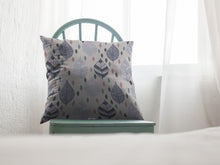 18 英寸奶油灰色樹葉絨面革拉鍊抱枕