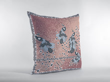 16” Dusty Pink Boho Bird Zippered Suede Throw Pillow