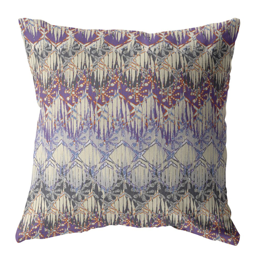 Cojín de gamuza con cremallera Magenta Cream Hatch de 18 "