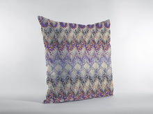 Cojín de gamuza con cremallera Magenta Cream Hatch de 18 