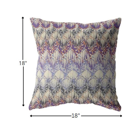 Cojín de gamuza con cremallera Magenta Cream Hatch de 18 "