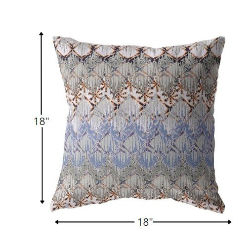 Cojín de gamuza con cremallera naranja gris Hatch de 18 "