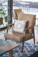 Cojín floral de gamuza con cremallera blanca de 18 