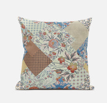 18 英寸橙黃色花卉絨面革抱枕