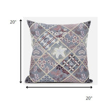 18 英寸灰色粉色貼片絨面革抱枕