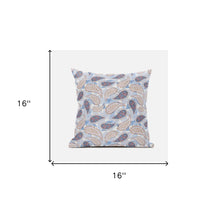 16” Blue Pink Boho Paisley Suede Throw Pillow