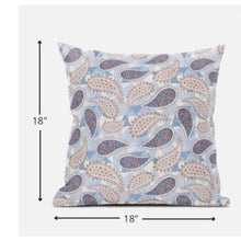 18 英寸藍色粉色波西米亞風佩斯利絨面革抱枕