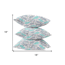 Cojín de gamuza Paisley boho gris verde de 18 