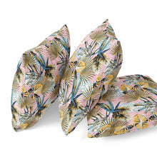 18 英寸金粉色熱帶絨面革抱枕