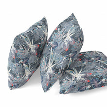 18 英寸紫色靛藍熱帶絨面革抱枕