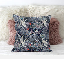 18 英寸紫色靛藍熱帶絨面革抱枕