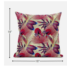Cojín de ante tropical rosa amarillo de 18.0 in.