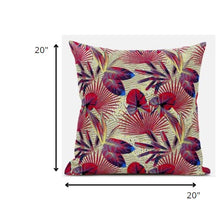 Cojín de ante tropical rosa amarillo de 18.0 in.