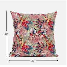 18 英寸紅金熱帶絨面革抱枕