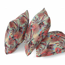 Cojín de ante tropical amarillo rojo de 18.0 in.