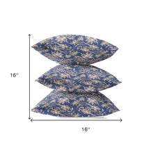 Cojín de gamuza de rosas amarillas azules de 16 