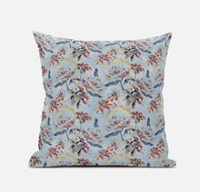 18 英寸天藍色紅玫瑰絨面革抱枕