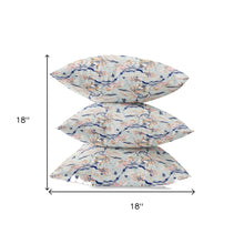 18 英寸淺藍色靛藍玫瑰絨面革抱枕