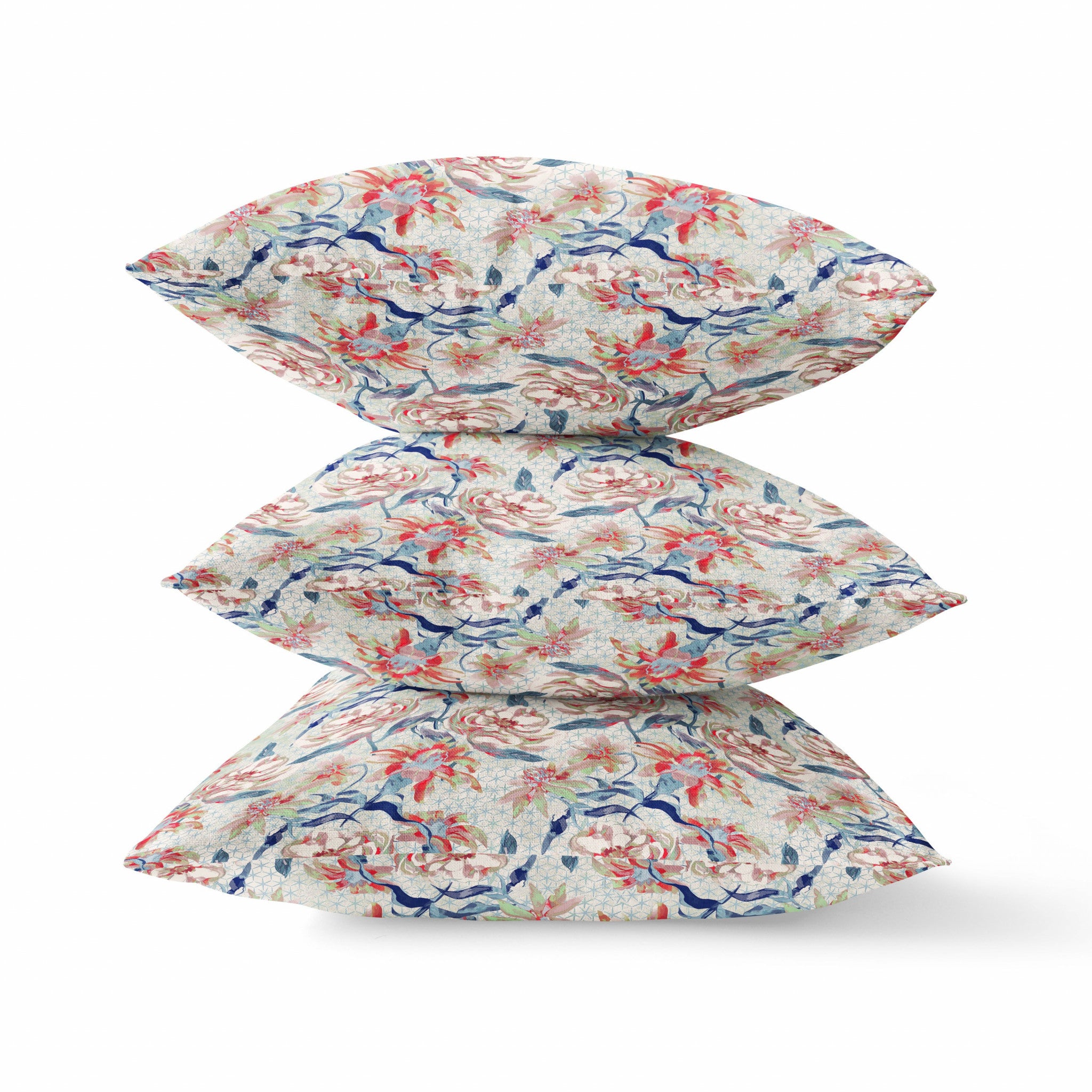 Cojín de gamuza con rosas rojas índigo de 18"