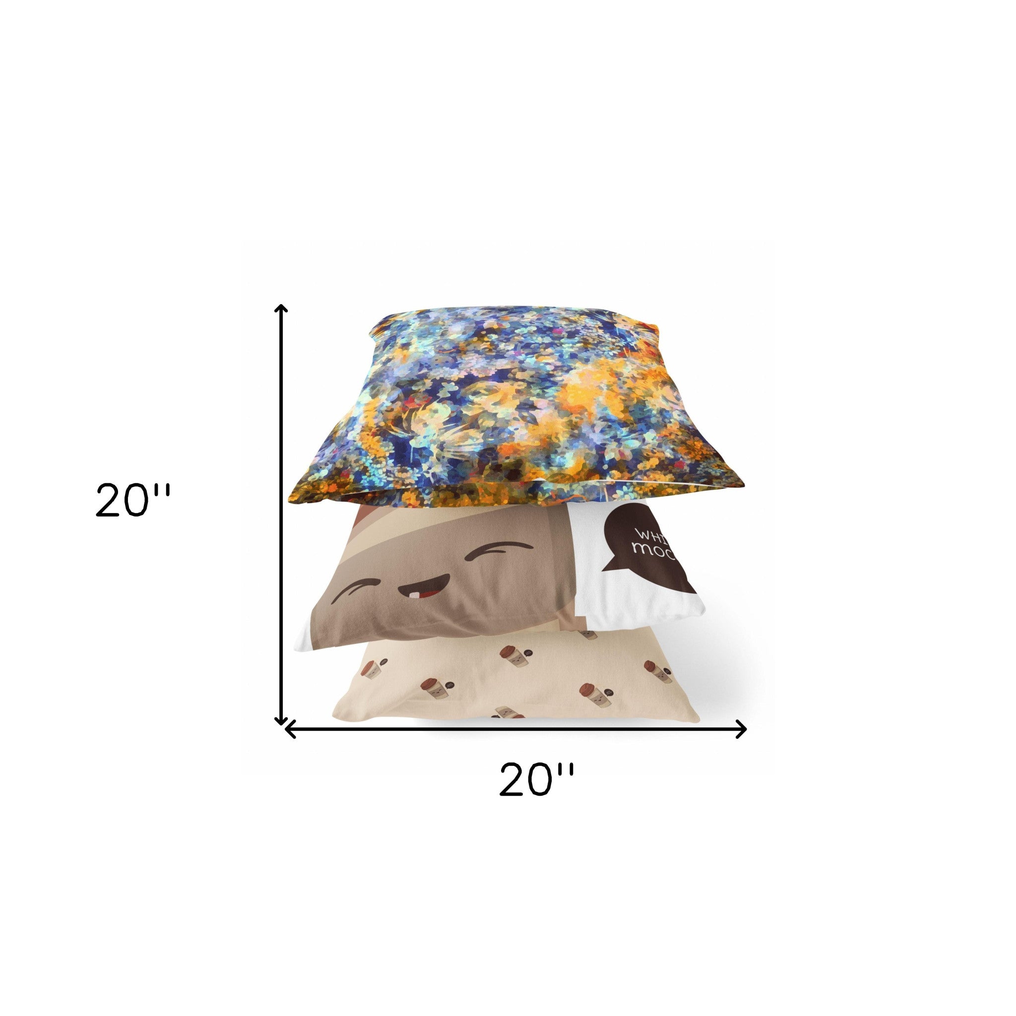 18" Orange Indigo Springtime Suede Throw Pillow